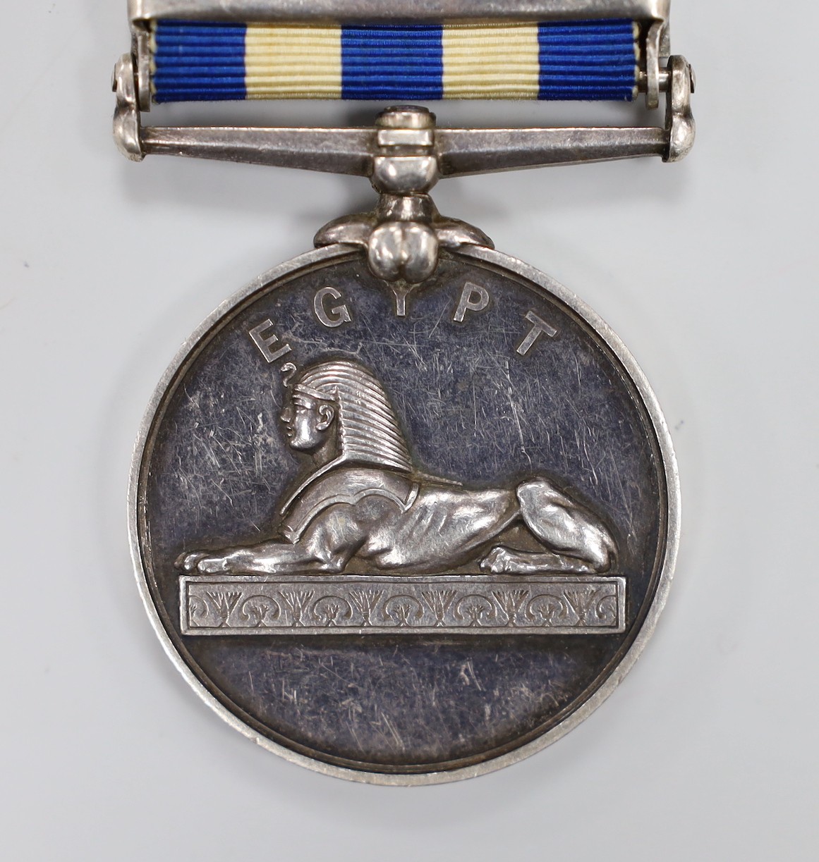 Egypt medal with Gemaizah 1888 clasp to 2680 PTE. F HOWES 20th HUSSARS